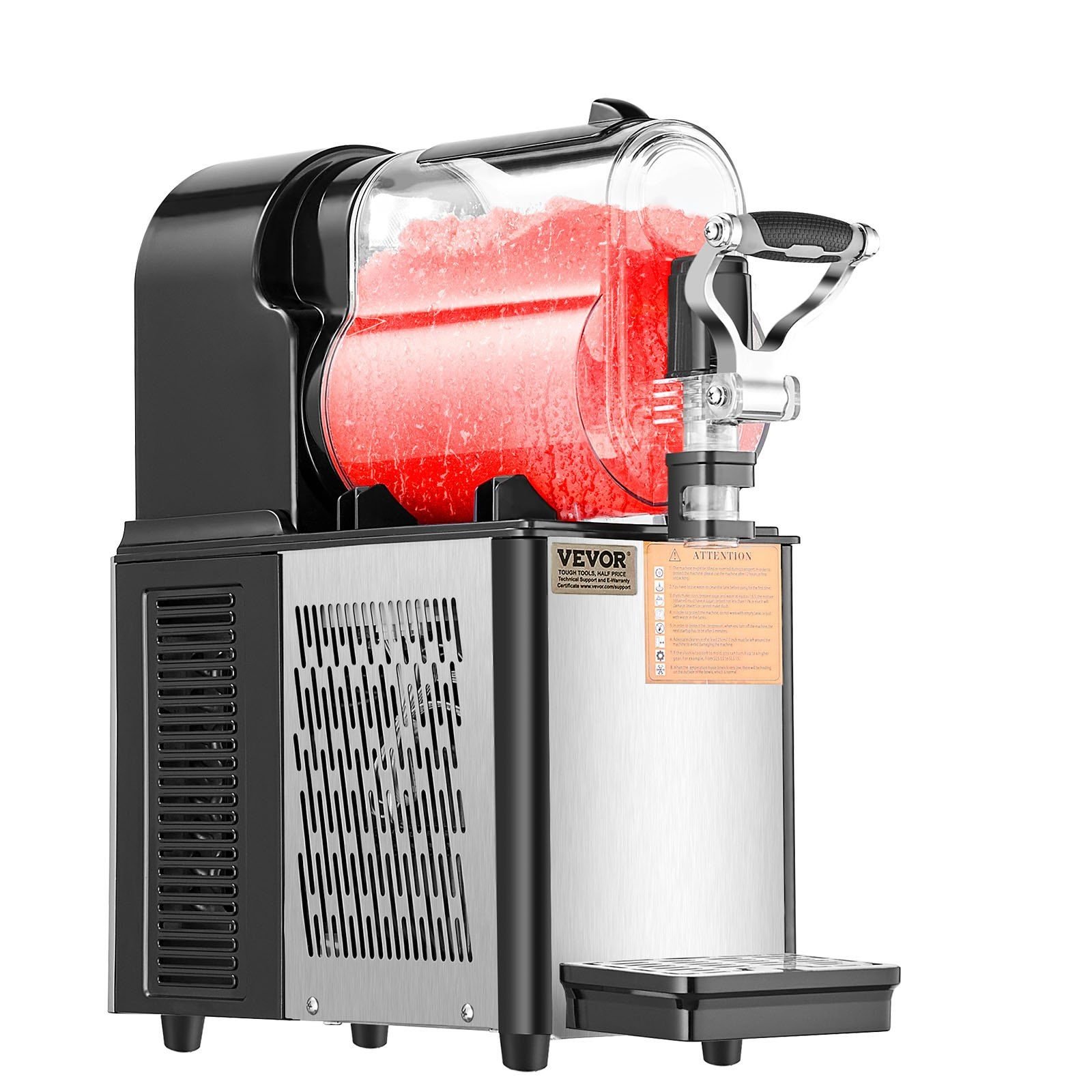 VEVOR Commercial Slushy Machine, 3L Single Bowl Slush Drink Maker, 330W ...
