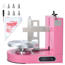 VEVOR Cake Decorating Machine, Cake Cream Spreading Coating Smearing Machine, Low Noise Cake Frosting Machine, Turntable with Adjustable Scraper